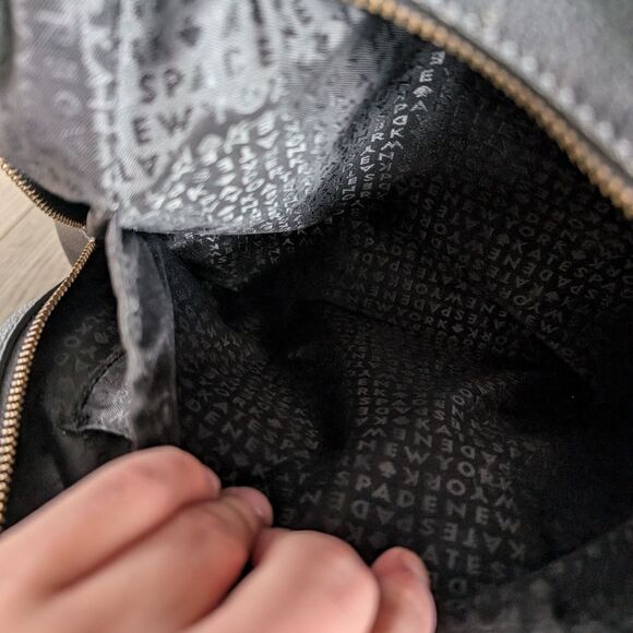 Kate Spade Larchmont Avenue Black Pebbled Leather Backpack - Picture 11 of 13